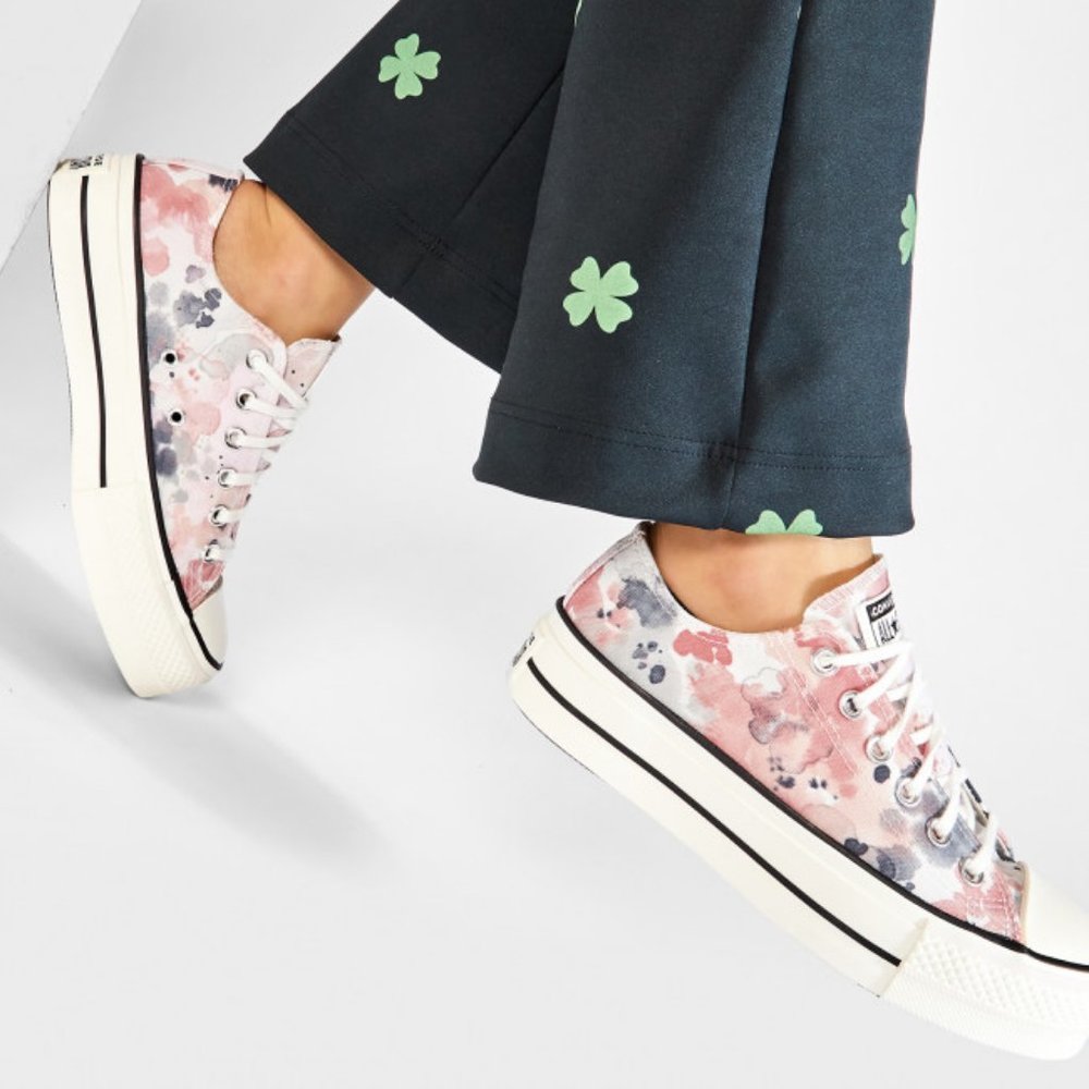 Converse Women's CTAS Lift Ox Canvas 570970C Egret/Terracota Pink/Black